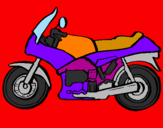 Disegno Motocicletta  pitturato su antonio