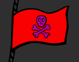 Disegno Bandiera dei pirati pitturato su luigi