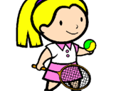 Disegno Ragazza che gioca a tennis  pitturato su antonella99