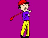 Disegno Golf pitturato su Riccardo P.