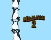 Disegno Madagascar 2 Pinguino pitturato su ZAHRA