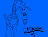 Disegno Madagascar 2 Melman pitturato su arianna