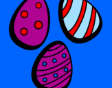 Disegno Uovo di Pasqua IV pitturato su daniele