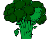 Disegno Broccoli  pitturato su antonella