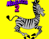 Disegno Madagascar 2 Marty pitturato su claudia