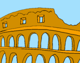 Disegno Colosseo pitturato su GIORGIO