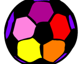 Disegno Pallone da calcio pitturato su carmen