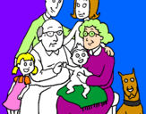Disegno Famiglia pitturato su Giulia