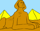 Disegno Sfinge pitturato su andrea roncucci