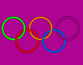 Disegno Anelli dei giochi olimpici  pitturato su MARIO ALFONSO