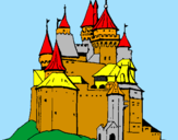 Disegno Castello medievale  pitturato su alejandro