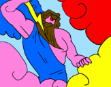 Disegno Zeus pitturato su chicco