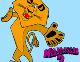 Disegno Madagascar 2 Alex 2 pitturato su nicole