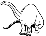 Disegno Branchiosauro II pitturato su tirannosauro