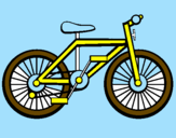 Disegno Bicicletta pitturato su elisa
