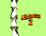 Disegno Madagascar 2 Pinguino pitturato su ely