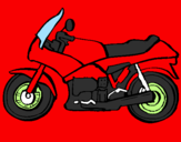 Disegno Motocicletta  pitturato su deportiba