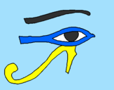 Disegno Occhio di Horus  pitturato su JESSICA*