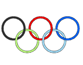Disegno Anelli dei giochi olimpici  pitturato su ale