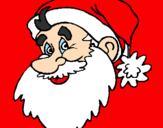 Disegno Faccione Babbo Natale  pitturato su vincenzo