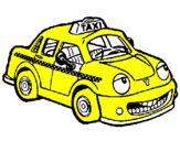 Disegno Herbie Tassista  pitturato su carlo