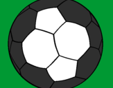 Disegno Pallone da calcio II pitturato su michela