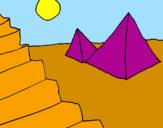 Disegno Piramidi pitturato su DAVIDIX