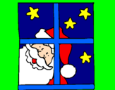 Disegno Babbo Natale pitturato su MARIO ALFONSO