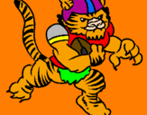 Disegno Giocatore tigre  pitturato su ENRIICO