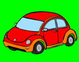Disegno Automobile moderna  pitturato su simone