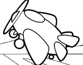 Disegno Piccolo aereo pitturato su antonio