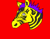 Disegno Zebra II pitturato su lara