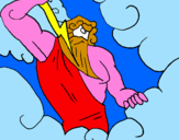 Disegno Zeus pitturato su Topo