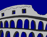 Disegno Colosseo pitturato su daniele schillaci