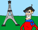 Disegno Francia pitturato su mimmy