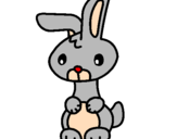 Disegno Art il coniglio  pitturato su katia:-D