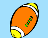 Disegno Pallone da calcio americano  pitturato su luca foglianese