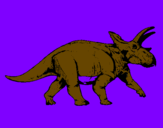 Disegno Triceratops pitturato su nicoloì