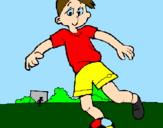 Disegno Giocare a calcio pitturato su TOPOLINO