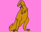 Disegno Tyrannosaurus Rex pitturato su FRANCESCO