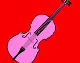 Disegno Violino pitturato su cristina malomo 4 anni