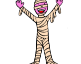 Disegno Bimbo mummia pitturato su DIDDODO