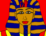Disegno Tutankamon pitturato su valey