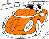 Disegno Auto da corsa pitturato su lorenzo