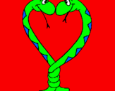 Disegno Serpenti innamorati  pitturato su jonathan  gutierres
