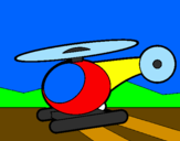 Disegno Piccolo elicottero pitturato su massy