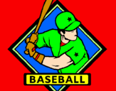 Disegno Logotipo baseball  pitturato su  raffy