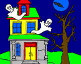 Disegno Casa del terrore pitturato su giovanni