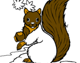 Disegno Scoiattolo pitturato su scoiattolo