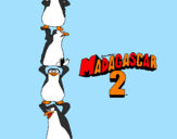 Disegno Madagascar 2 Pinguino pitturato su cuccioletto
